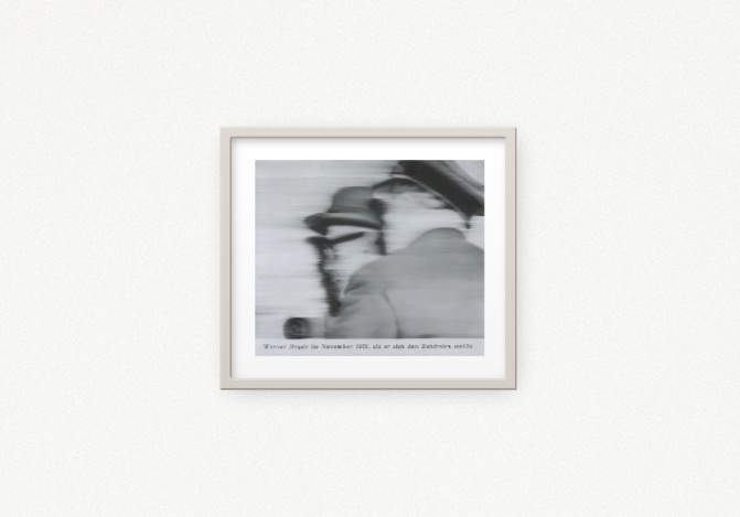 Gerhard Richter | Herr Heyde (Butin 119) | 2001 | Offset print on lightweight card, mounted on Alucobond and sprayed with enamel | 54.8 x 64 cm | signed, dated and numbered on the reverse